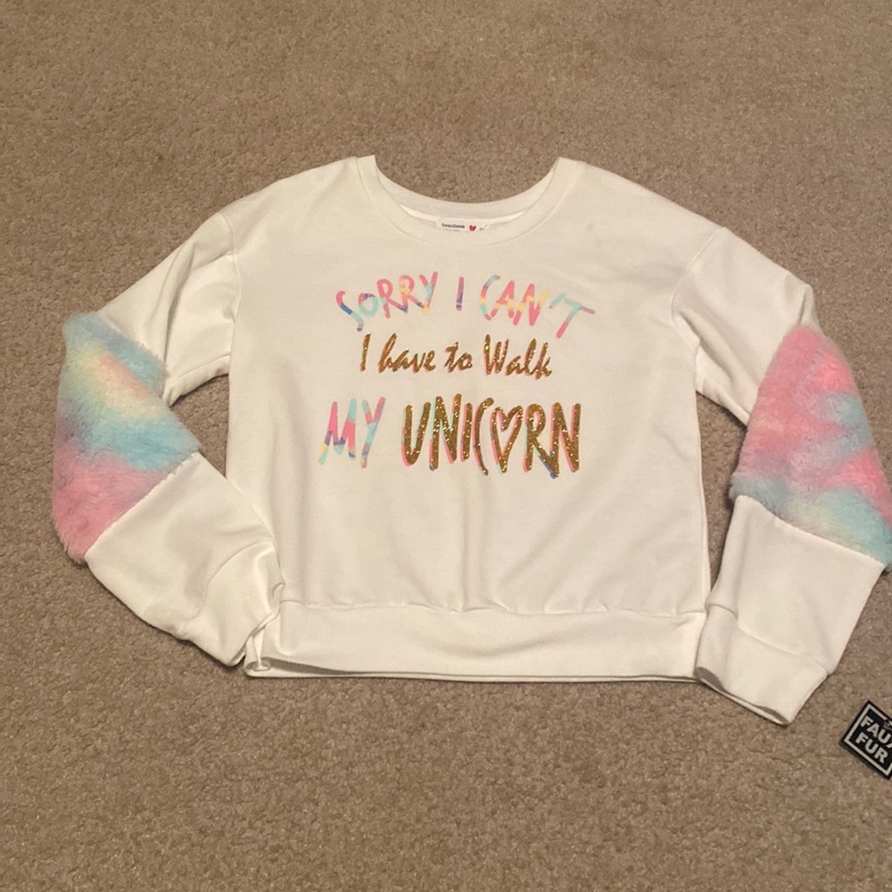 Beautees Sorry I Can’t I Have To Walk My Unicorn 🦄 Sweatshirt